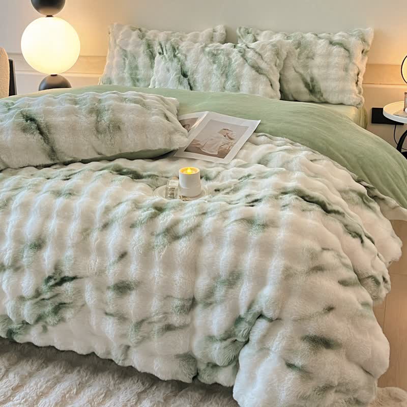 Luxuriöses Winterbettwäscheset aus Plüschfleece (4-teilig)