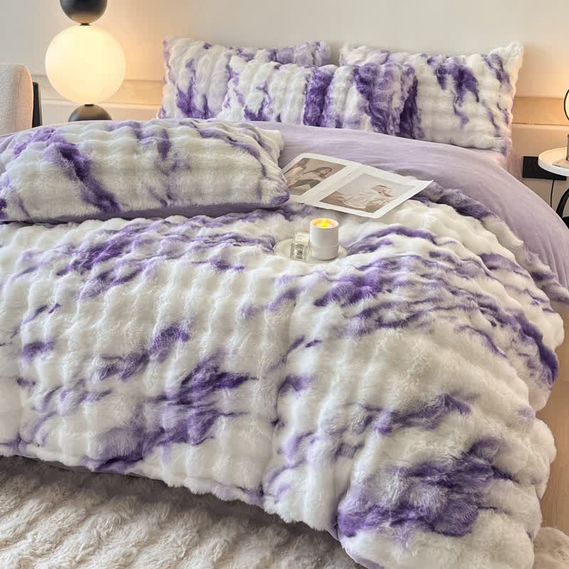 Luxuriöses Winterbettwäscheset aus Plüschfleece (4-teilig)