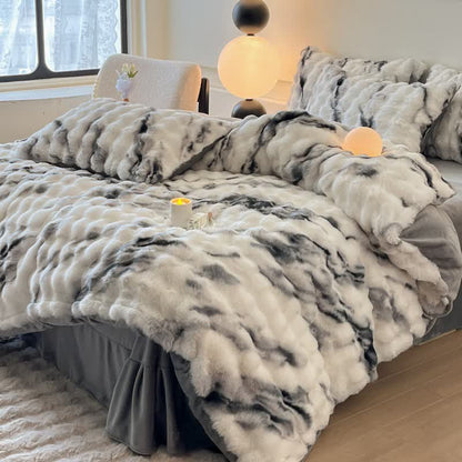 Luxuriöses Winterbettwäscheset aus Plüschfleece (4-teilig)