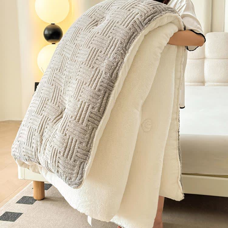 Flauschige Fleece-Decke, dick und warm, für den Winter.