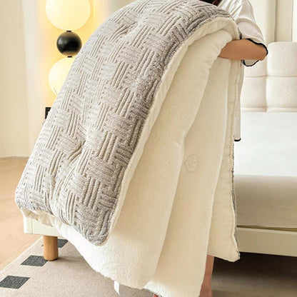 Flauschige Fleece-Decke, dick und warm, für den Winter.
