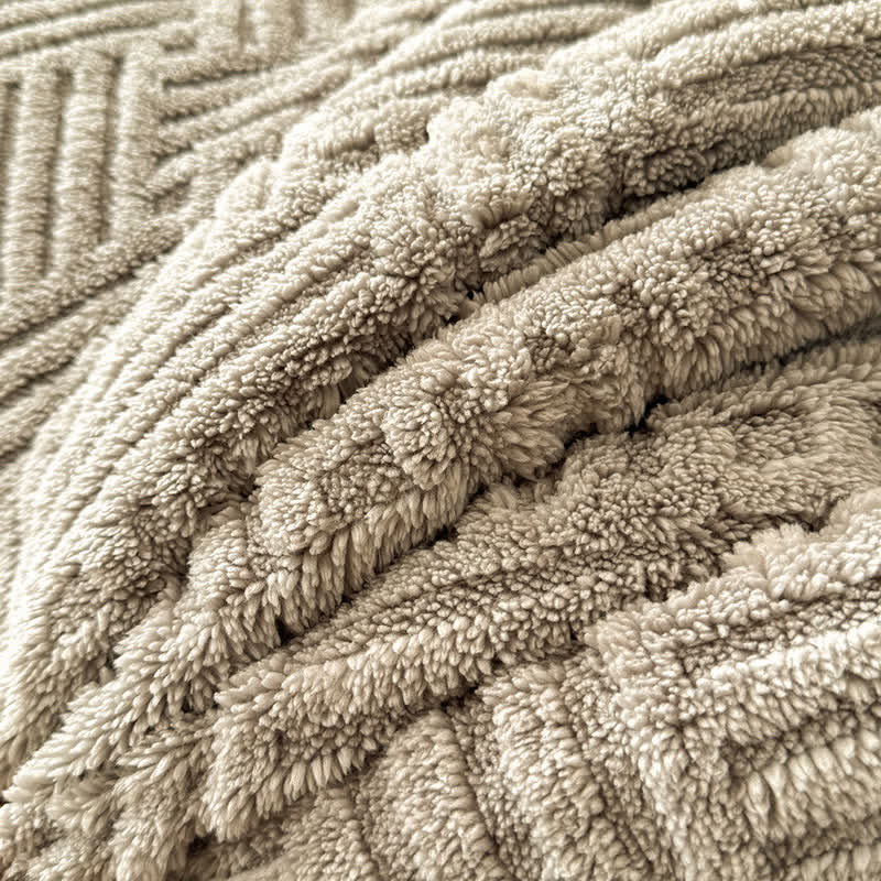 Flauschige Fleece-Decke, dick und warm, für den Winter.