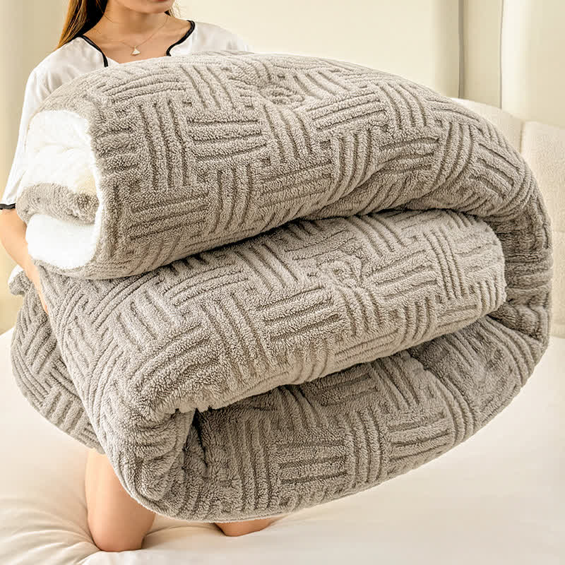 Flauschige Fleece-Decke, dick und warm, für den Winter.