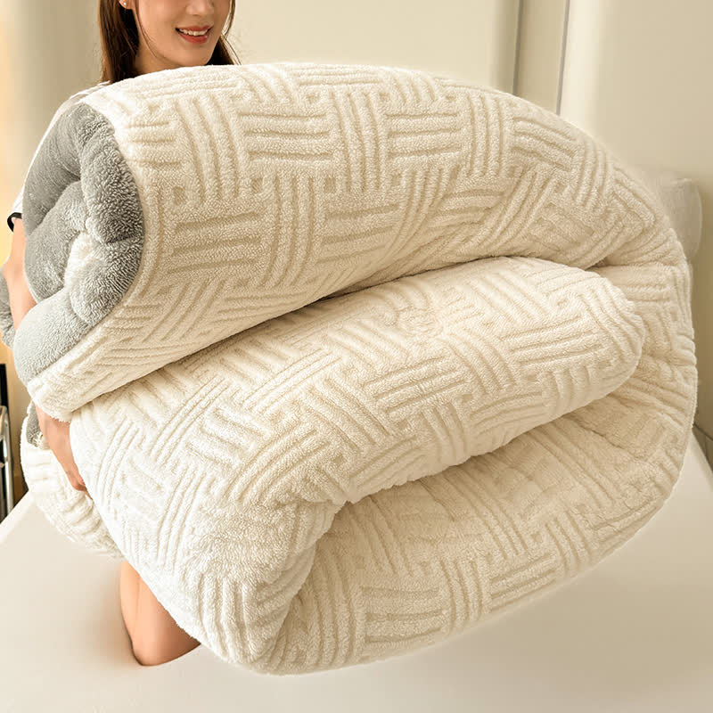 Flauschige Fleece-Decke, dick und warm, für den Winter.