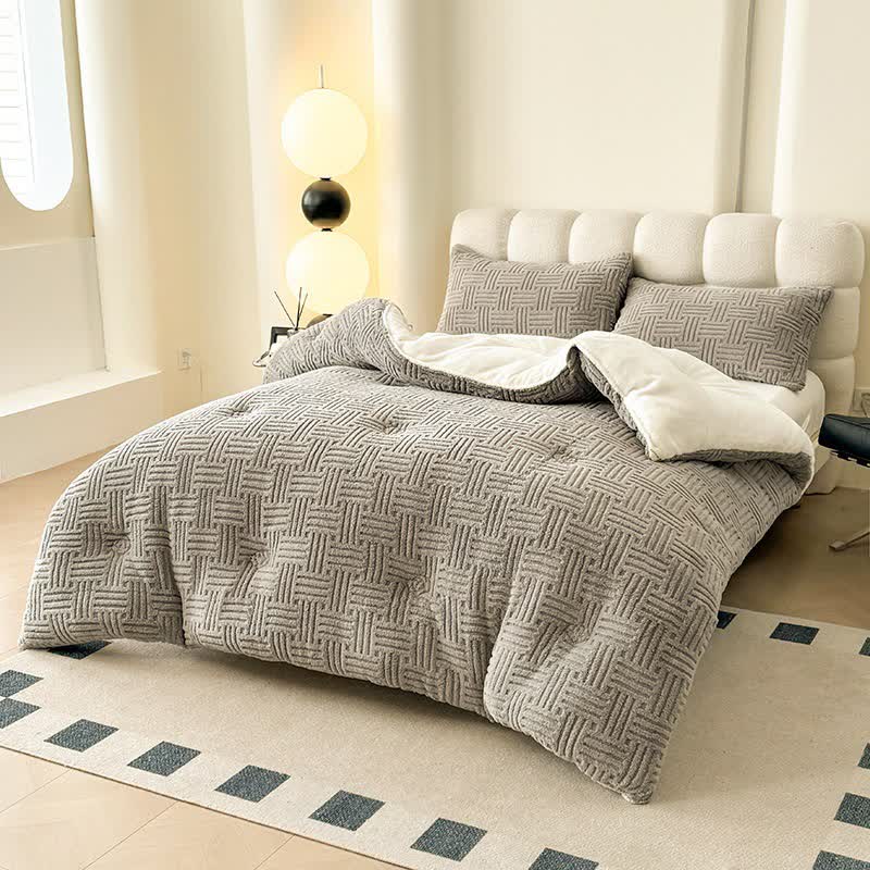 Flauschige Fleece-Decke, dick und warm, für den Winter.