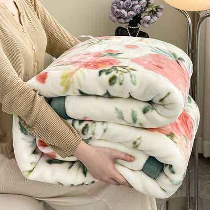 Wendbare Flanelldecke im Blumenstil