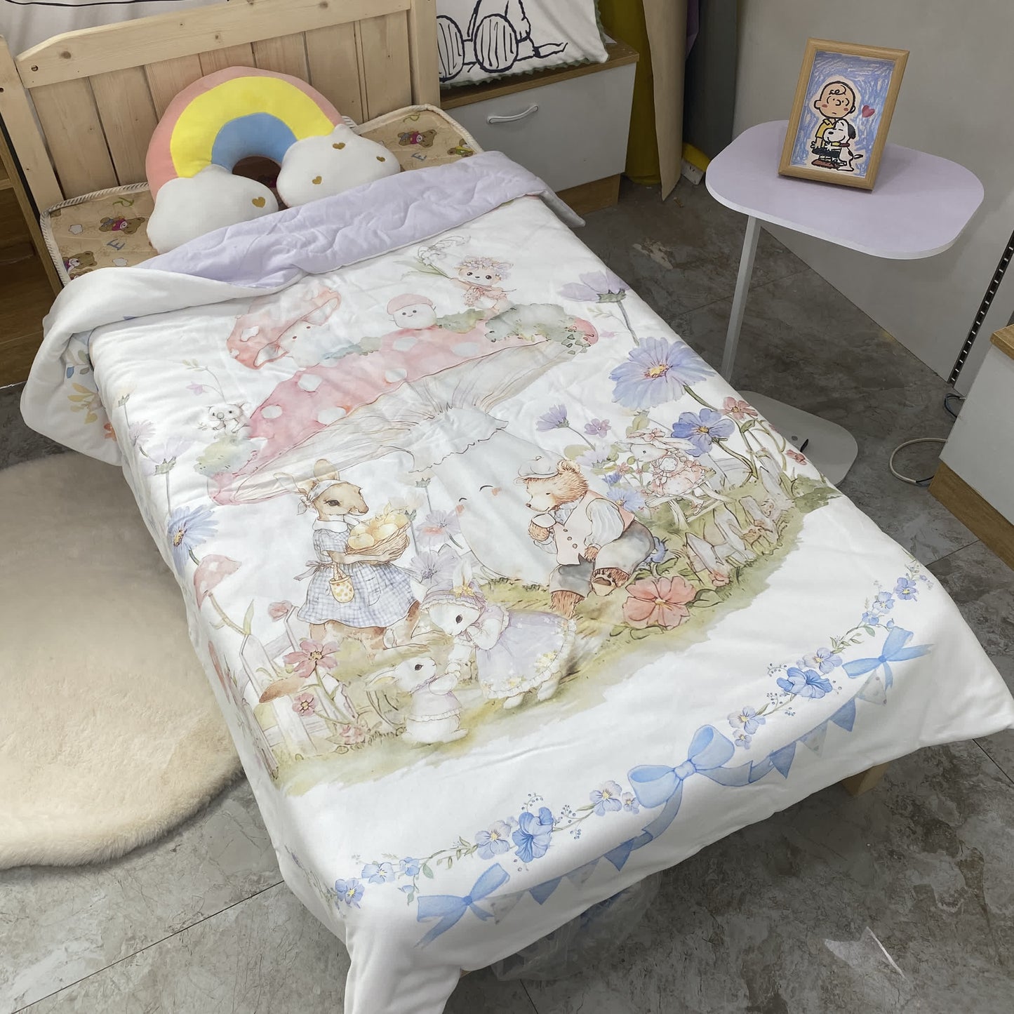 Mushroom Manor Baby-/Kinderdecke aus Baumwolle