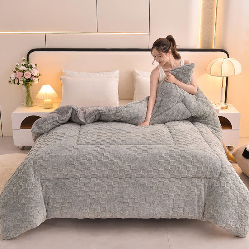 Warme Winter-Sherpa-Decke mit Steppkern - image 1
