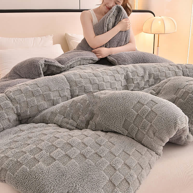 Warme Winter-Sherpa-Decke mit Steppkern - image 4