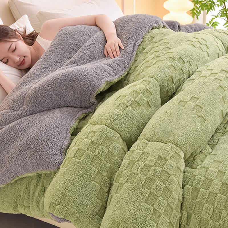 Warme Winter-Sherpa-Decke mit Steppkern - image 15