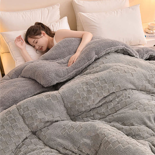 Warme Winter-Sherpa-Decke mit Steppkern - image 0