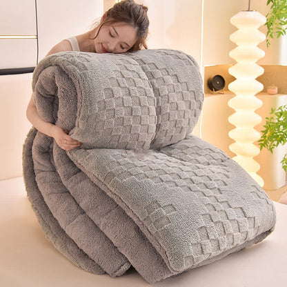 Warme Winter-Sherpa-Decke mit Steppkern - Grau - 220 cm x 240 cm - image 6