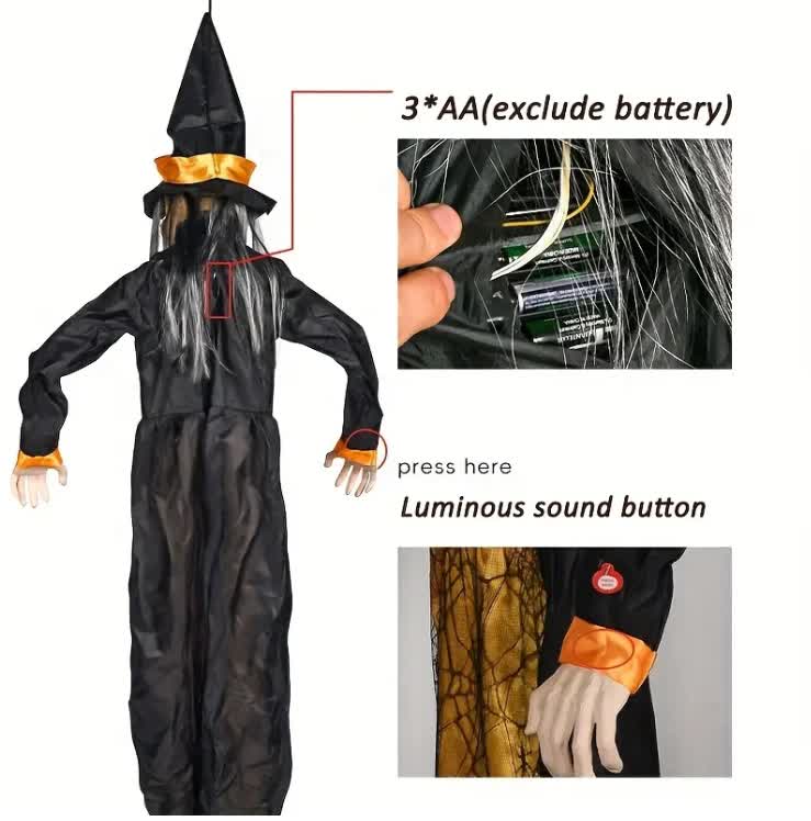 Halloween Hexengeist leuchtendes Soundspielzeug