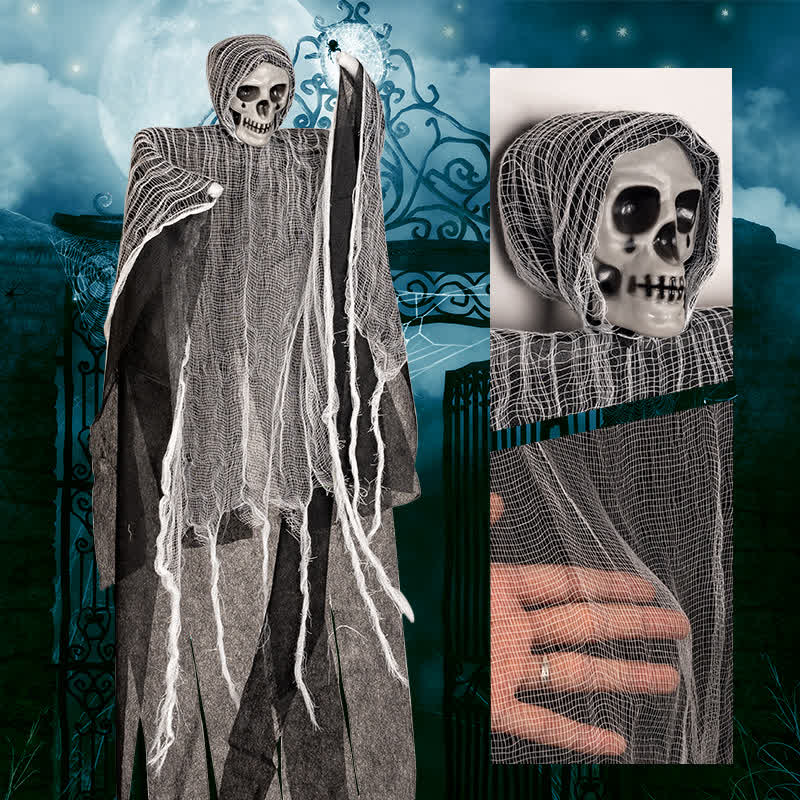 Halloween Totenkopf-Netz-Hängeornament