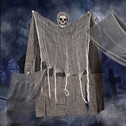 Halloween Totenkopf-Netz-Hängeornament