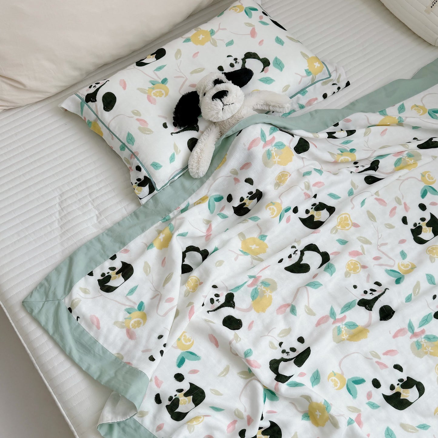 Panda-Steppdecke aus Bambusfaser für Babys und Kleinkinder