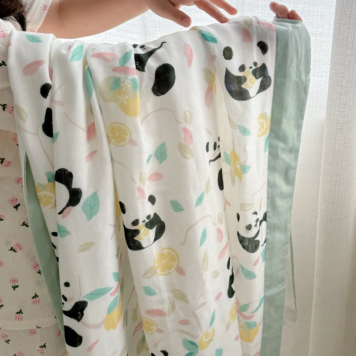 Panda-Steppdecke aus Bambusfaser für Babys und Kleinkinder