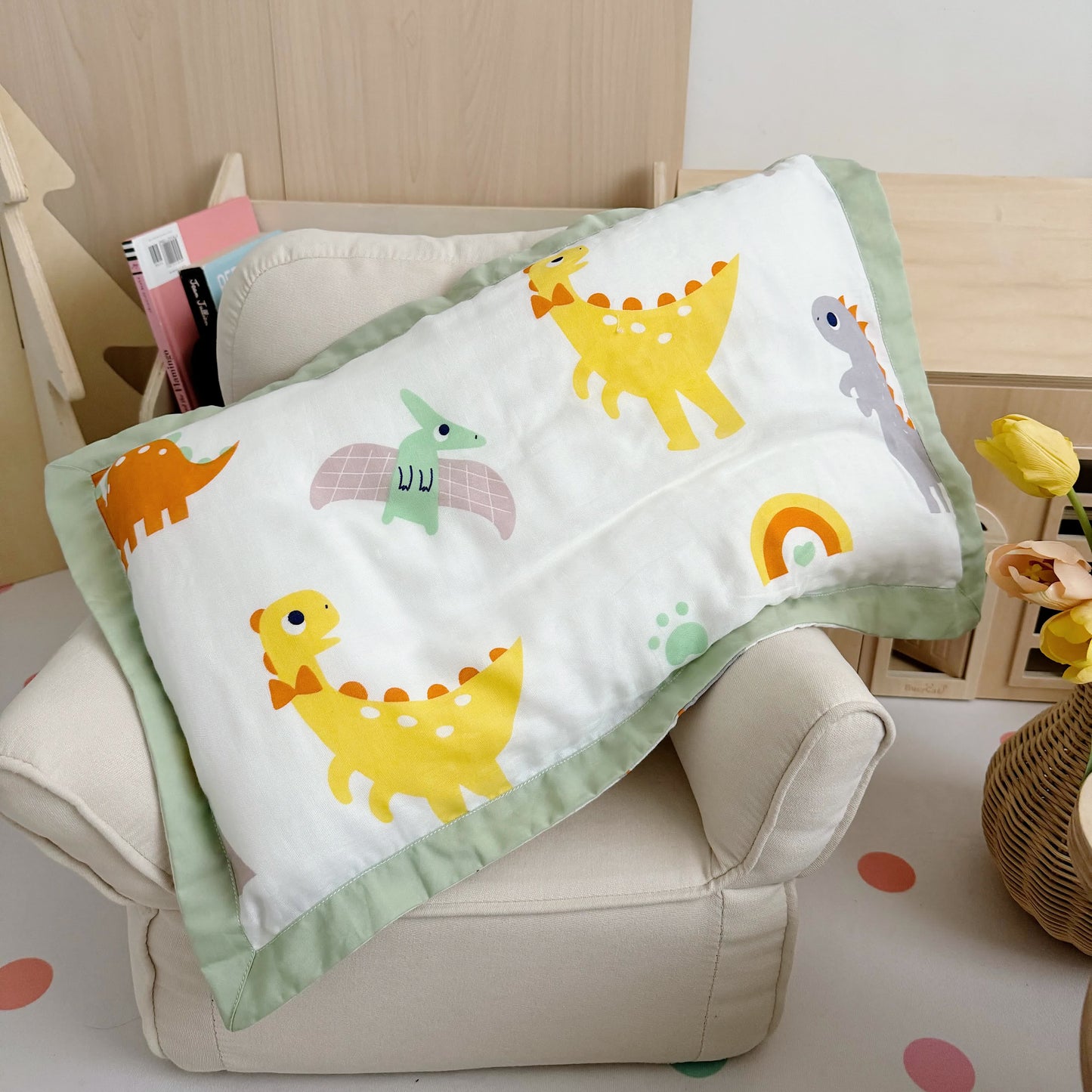 Bambusfaser-Regenbogen-Dinosaurier-Kleinkinddecke