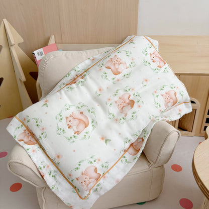 Eichhörnchen-Bambusfaser-Steppdecke für Babys und Kleinkinder