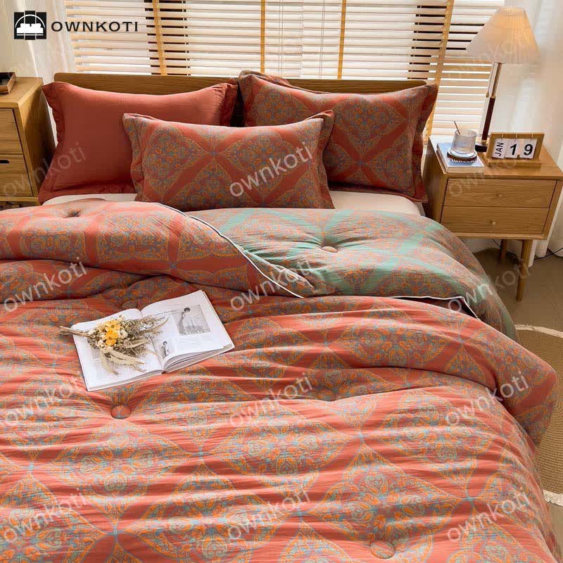 Jacquard-Steppdecke aus luxuriöser, warmer und weicher Baumwolle