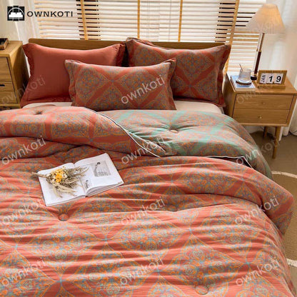 Jacquard-Steppdecke aus luxuriöser, warmer und weicher Baumwolle