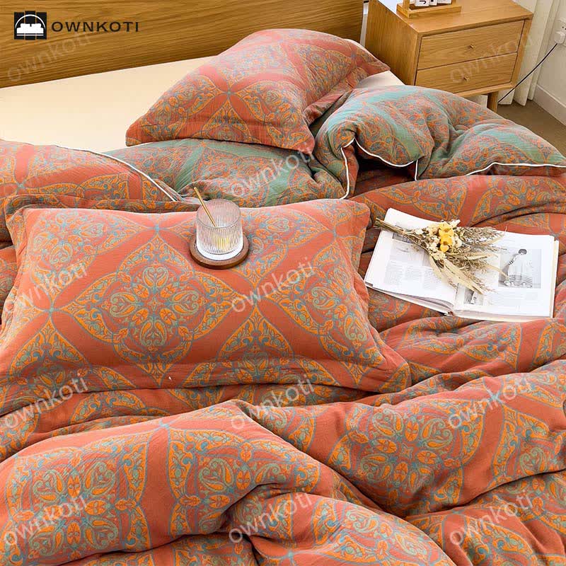 Jacquard-Steppdecke aus luxuriöser, warmer und weicher Baumwolle