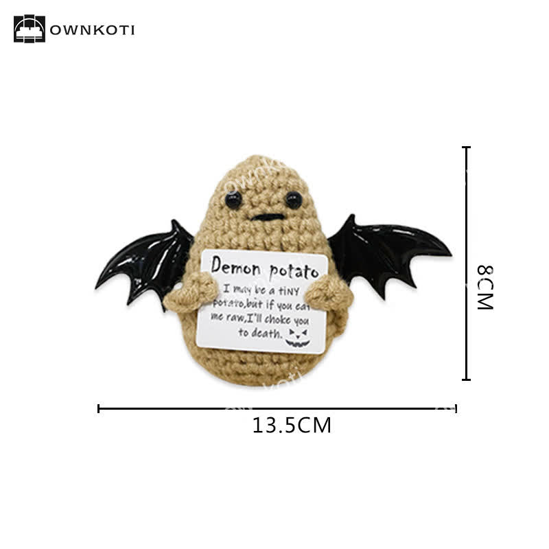 Halloween Geflügeltes Geister-Häkelornament