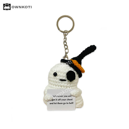 Halloween Geflügeltes Geister-Häkelornament