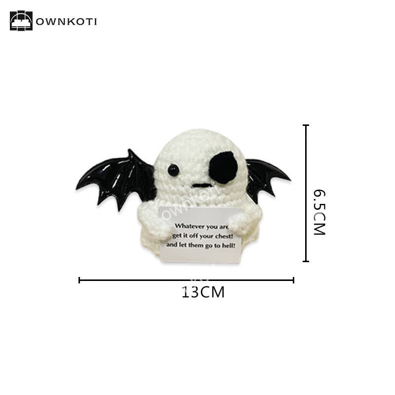 Halloween Geflügeltes Geister-Häkelornament