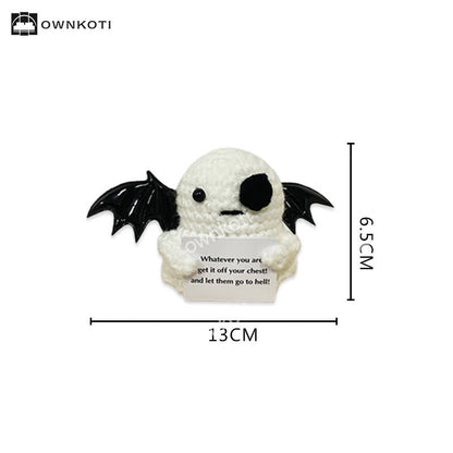 Halloween Geflügeltes Geister-Häkelornament