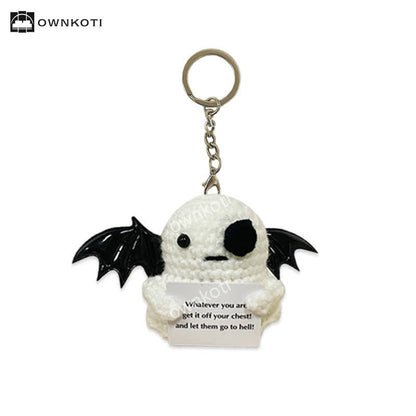 Halloween Geflügeltes Geister-Häkelornament