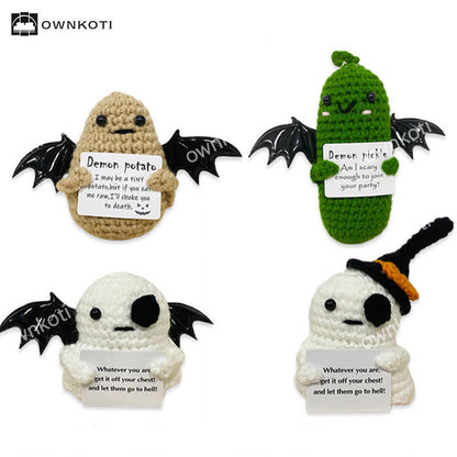 Halloween Geflügeltes Geister-Häkelornament