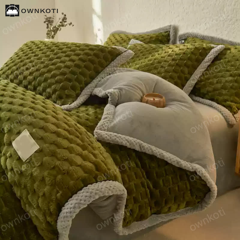 Weiches Flanell-Bettbezug-Bettwäscheset (4-teilig)