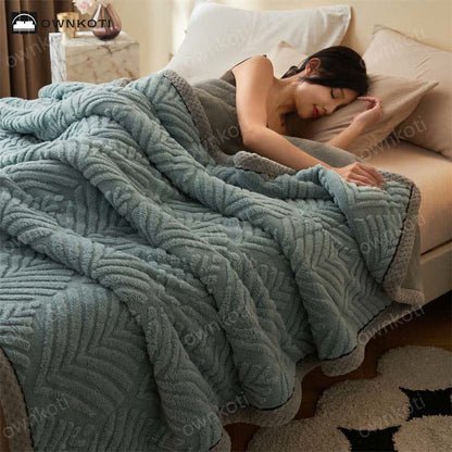 Einfache weiche Überwurfdecke aus doppeltem Fleece