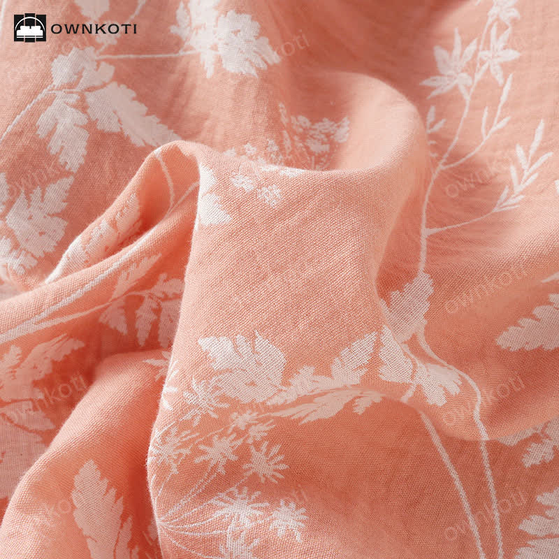 Jacquard-Pyjama-Set aus reiner, garngefärbter Baumwolle