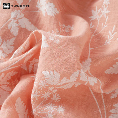 Jacquard-Pyjama-Set aus reiner, garngefärbter Baumwolle