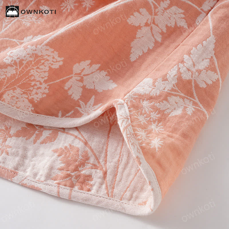 Jacquard-Pyjama-Set aus reiner, garngefärbter Baumwolle