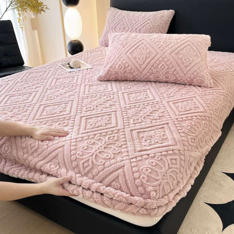 Einfaches Winter-Spannbettlaken aus weichem Fleece