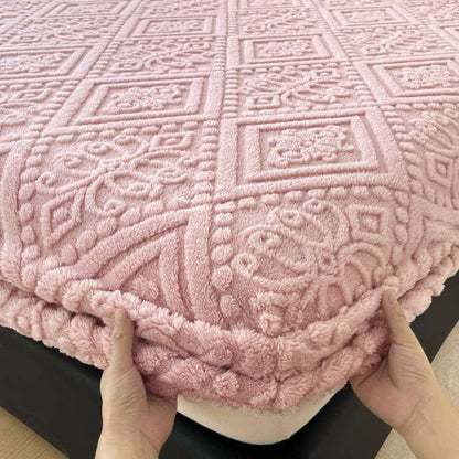 Einfaches Winter-Spannbettlaken aus weichem Fleece