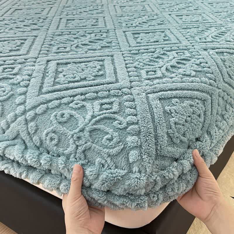 Einfaches Winter-Spannbettlaken aus weichem Fleece