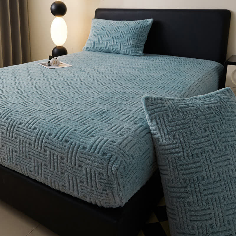 Einfaches, warmes Winter-Spannbettlaken aus Fleece