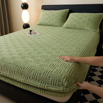 Einfaches, warmes Winter-Spannbettlaken aus Fleece