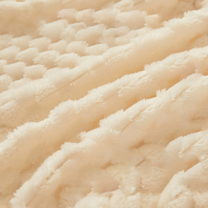 Warmes, einfarbiges Fleece-Spannbettlaken