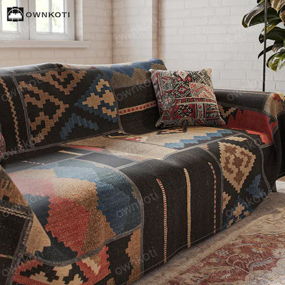 Schicker geometrischer multifunktionaler Couchbezug