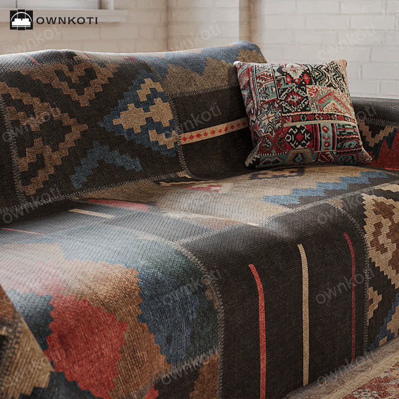 Schicker geometrischer multifunktionaler Couchbezug