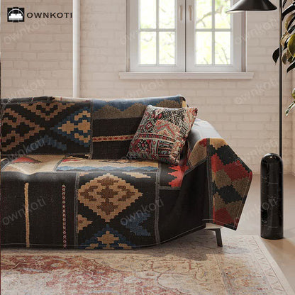Schicker geometrischer multifunktionaler Couchbezug