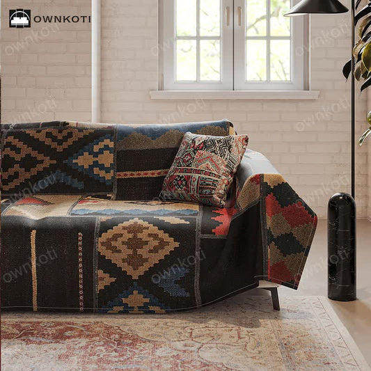 Schicker geometrischer multifunktionaler Couchbezug