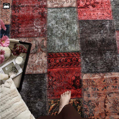 Rutschfester Vintage-Patchwork-Teppich