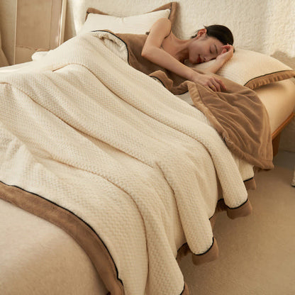 Doppelseitige Fleece-Bettbezugdecke
