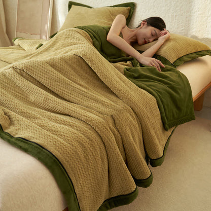 Doppelseitige Fleece-Bettbezugdecke